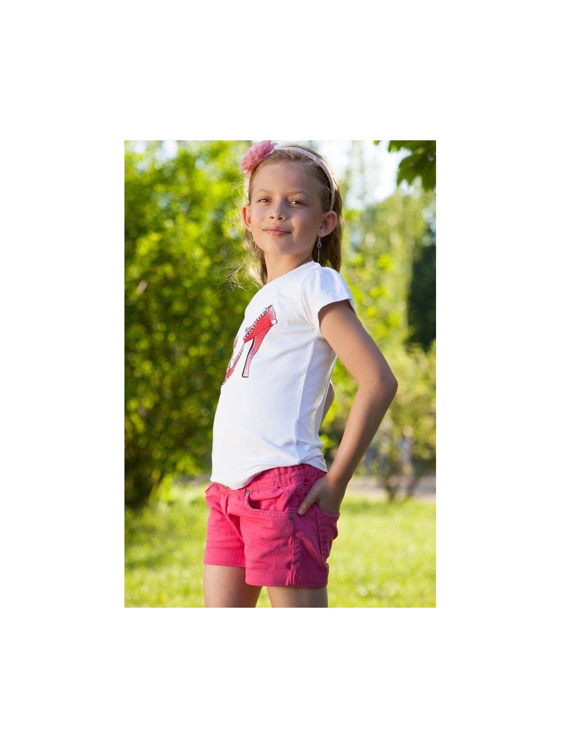 Magenta girls\' shorts DZ6015 - Online store - Boutique